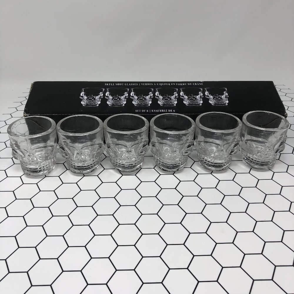 Hallow's Eve Six Skull Shot Glasses